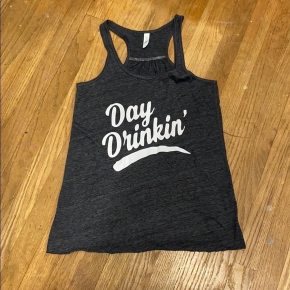 Bella Canvas Tops - Day Drinking Racerback burnout tank